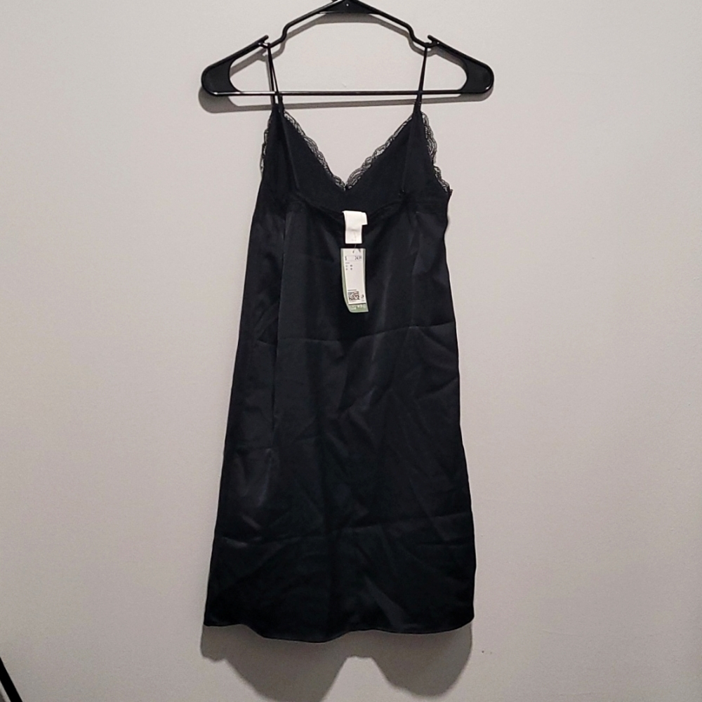 Black slip dress